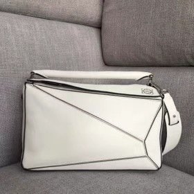 Loewe original calfskin puzzle bag 20155 white