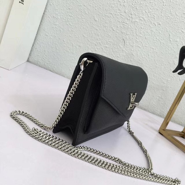 2019 Louis vuitton original calfskin mylockme chain pochette M63471 black