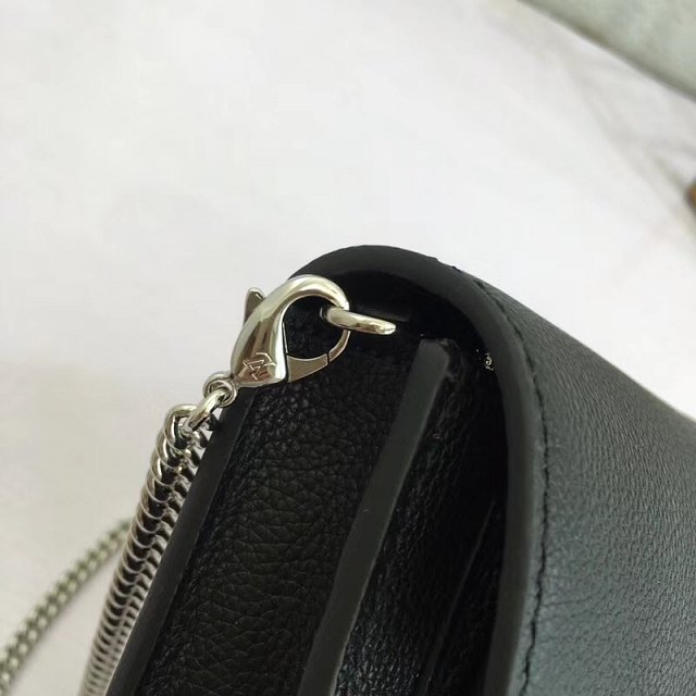 2019 Louis vuitton original calfskin mylockme chain pochette M63471 black