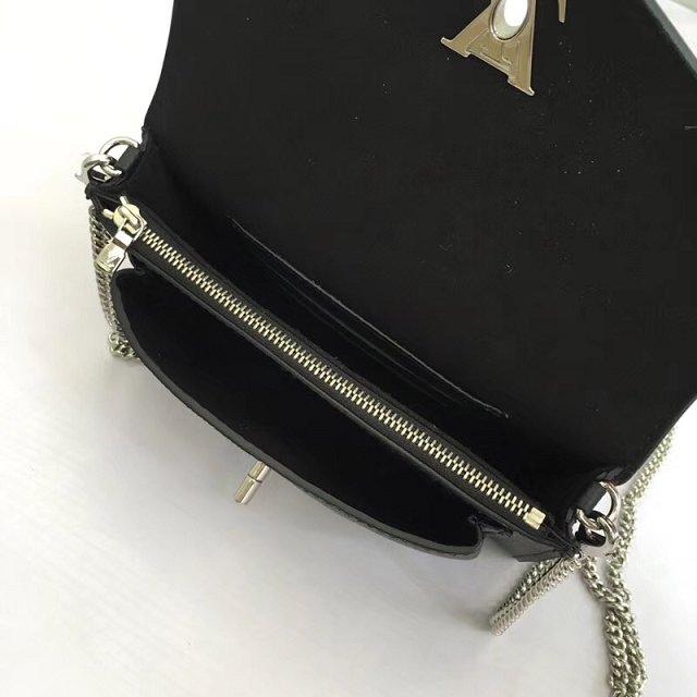 2019 Louis vuitton original calfskin mylockme chain pochette M63471 black