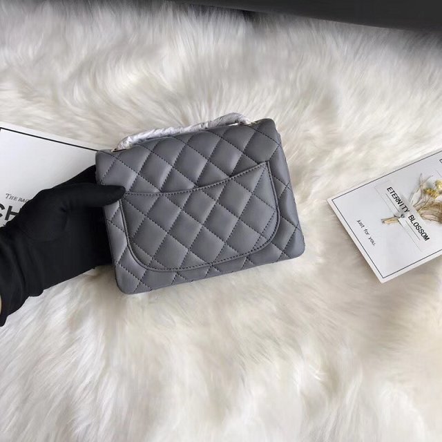 CC original lambskin super mini flap bag A35200 grey