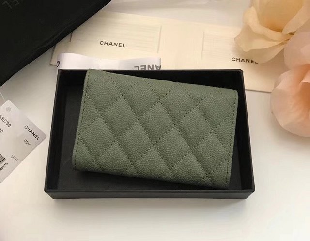 CC original calfskin classic card holder A80799 olive