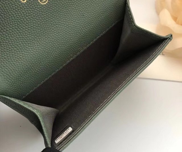 CC original calfskin classic card holder A80799 olive