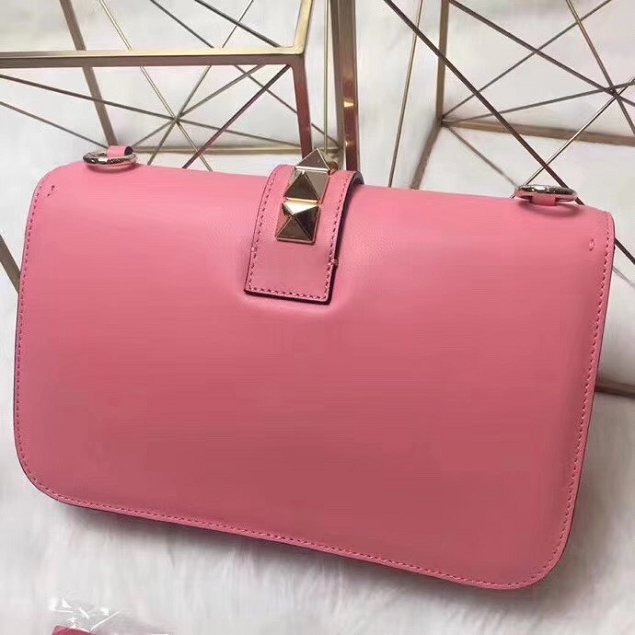 Valentino original calfskin medium chain shoulder bag 0398 pink