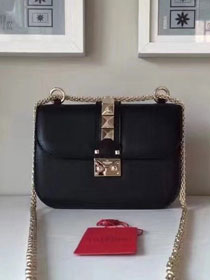 Valentino original smooth calfskin small chain shoulder bag 0312 black