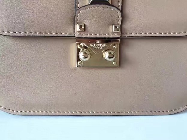 Valentino original smooth calfskin small chain shoulder bag 0312 nude