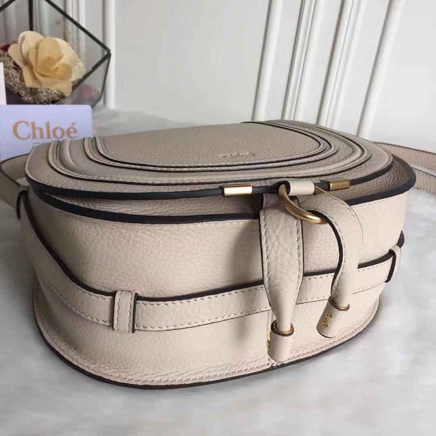 Chloe original calfskin marcie crossbody saddle bag 2000 beige