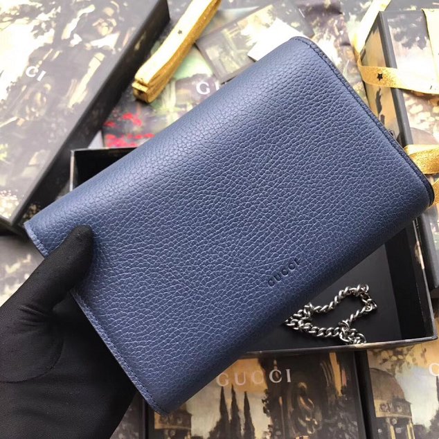 GG original calfskin dionysus mini chain bag 401231 blue