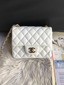 CC original lambskin super mini flap bag A35200 white