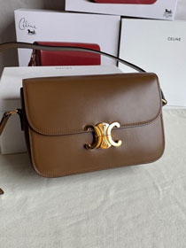 2019 Celine original calfskin medium triomphe bag 187363 caramel