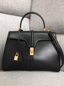  celine original smooth calfskin medium 16 bag 187373 black