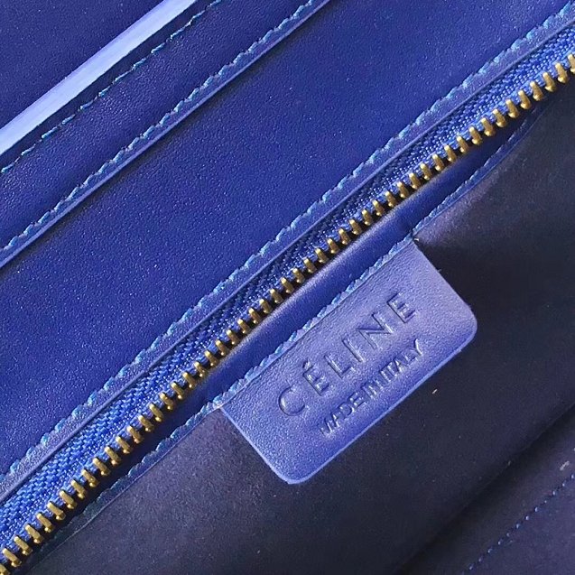 Celine original grained&smooth calfskin nano luggage bag 189243 royal blue