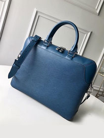 Louis vuitton original epi leather oliver briefcase m51689 blue