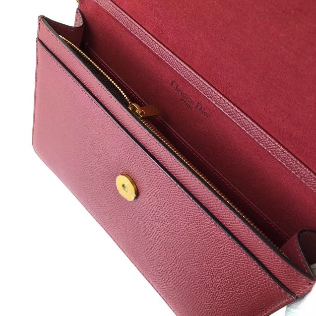 2019 Dior original calfskin large Saddle Wallet S5620 burgundy