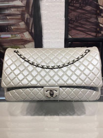 CC original lambskin max flap bag A91169 silver