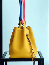 2019 Hermes original evercolor calfskin licol bucket bag H50008 yellow