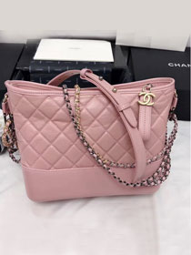 2019 CC original calfskin gabrielle hobo bag A93824 light pink