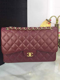 CC original handmade lambskin large flap bag HA58600 bordeaux