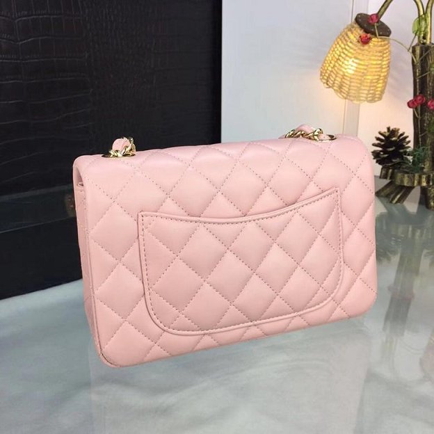 CC original handmade lambskin mini flap bag A69900 pink