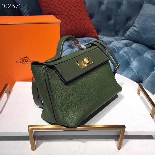 Hermes togo leather small kelly 2424 bag H03698 khaki