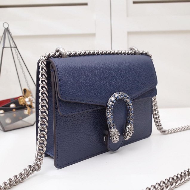 GG original leather dionysus mini shoulder bag 421970 royal blue