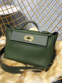 Hermes togo leather kelly 2424 bag H03699 khaki