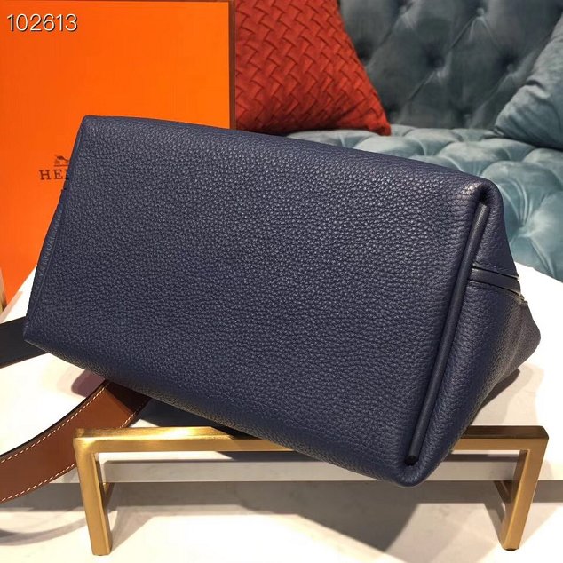 Hermes togo leather kelly 2424 bag H03699 royal blue