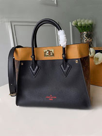 louis vuitton original calfskin on my side tote bag M53823 black