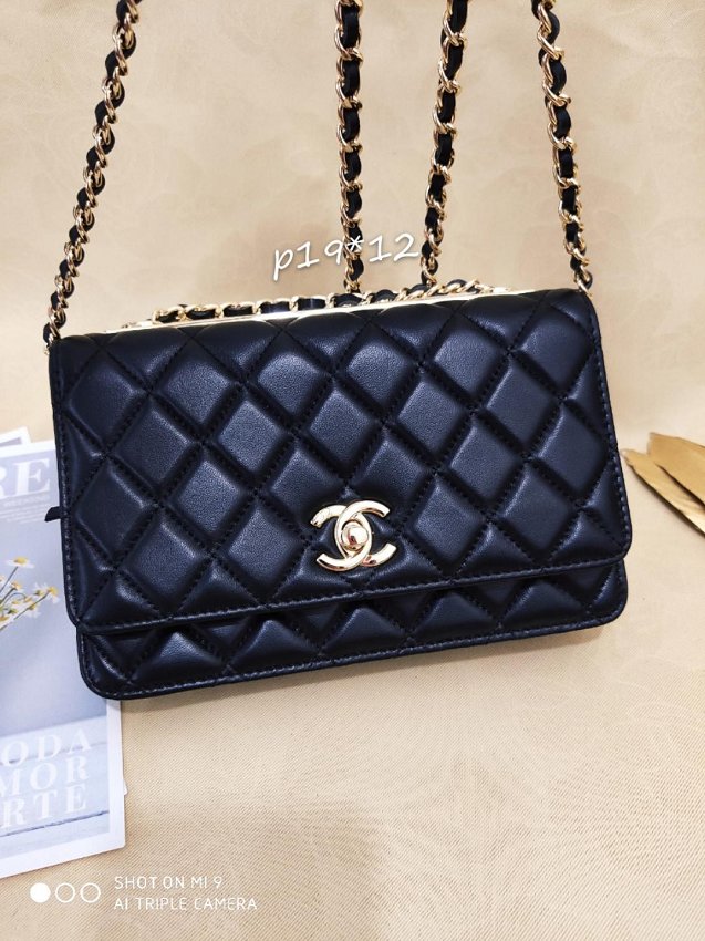 CC original lambskin woc chain bag 80982 black