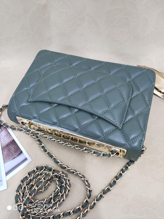 CC original lambskin woc chain bag 80982 khaki