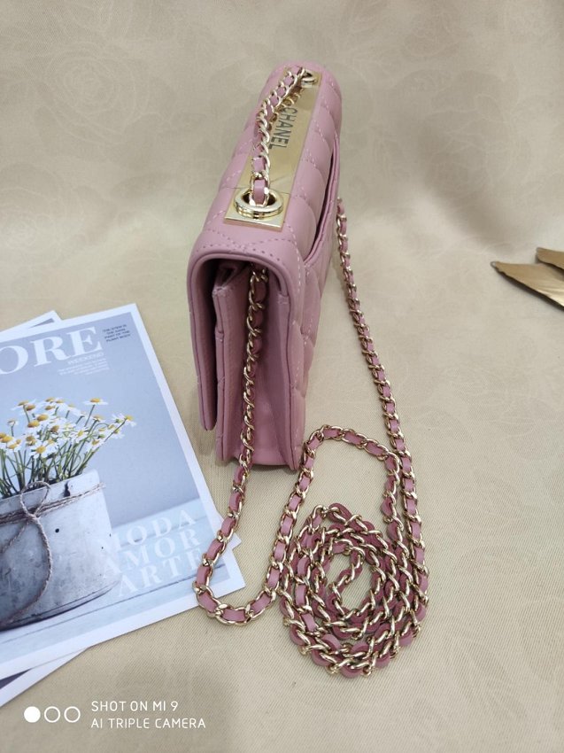 CC original lambskin woc chain bag 80982 pink