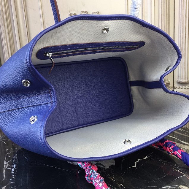 Hermes calfskin large garden party 36 bag G360 blue