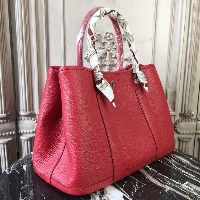 Hermes calfskin large garden party 36 bag G360 red