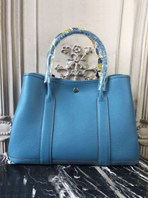 Hermes calfskin large garden party 36 bag G360 sky blue