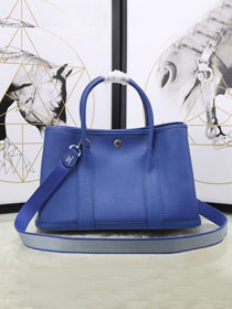 Hermes calfskin small garden party 30 bag G300 blue