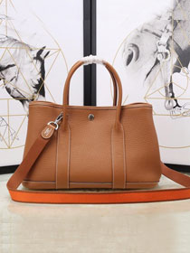 Hermes calfskin small garden party 30 bag G300 coffee