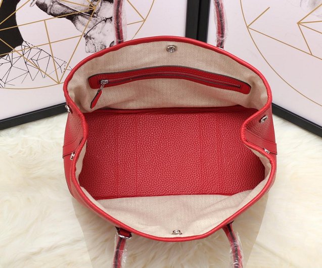 Hermes calfskin small garden party 30 bag G300 red