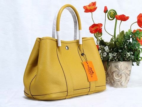 Hermes calfskin small garden party 30 bag G300 yellow