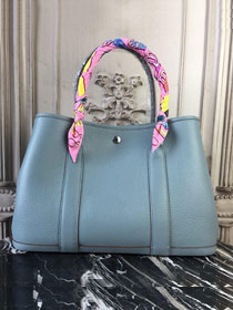 Hermes original calfskin garden party 36 bag G0360 light blue