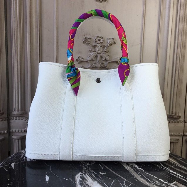 Hermes original calfskin garden party 36 bag G0360 white