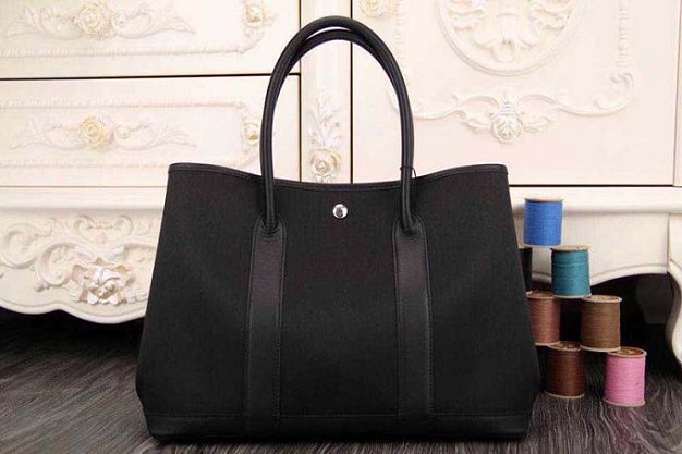 Hermes canvas garden party 30 bag G30 black