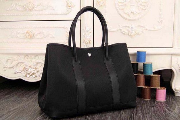 Hermes canvas garden party 30 bag G30 black