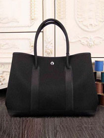 Hermes canvas large garden party 36 bag G36 black