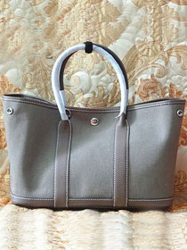 Hermes canvas large garden party 36 bag G36 grey