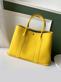 Hermes original calfskin painting lining small garden party 30 bag G3000 bright yellow