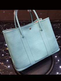 Hermes original calfskin painting lining large garden party 36 bag G3600 sky blue