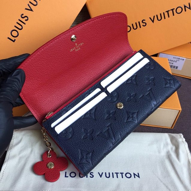 Louis vuitton monogram empreinte wallet M64162 navy blue