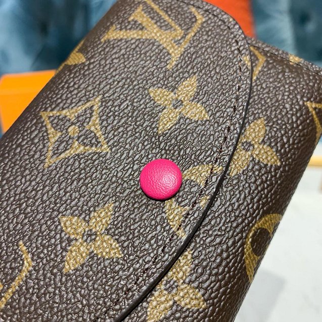 Louis vuitton monogram rosalie coin purse M62361 rose red