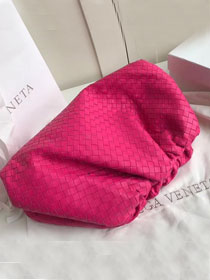 2019 BV original intrecciato lambskin large pouch 576175 rose red