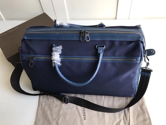 BV original nylon mens luggage 445350 navy blue